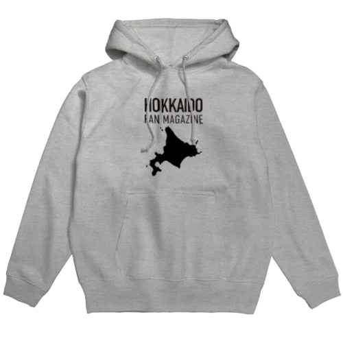 北海道ファンマガジン黒地図ロゴ Hoodie