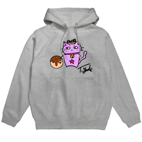 たこ焼き持ったねこ パーカー Hoodie