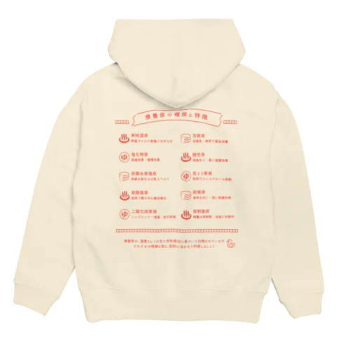 療養泉の種類と特徴（赤・両面） Hoodie