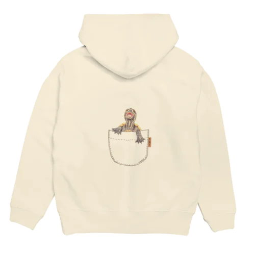 ポケットからミシシッピニオイガメ  おねむ 小ポケット Hoodie