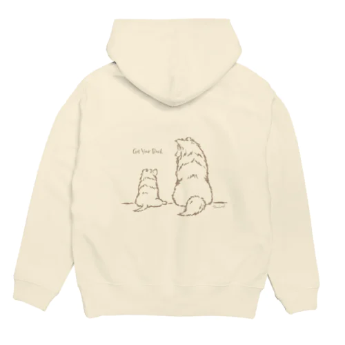 【茶】親子シェルティ Hoodie