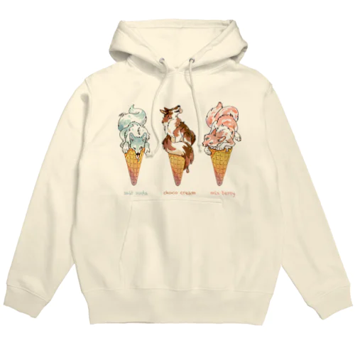 ソフトクリームなオオカミたち Hoodie