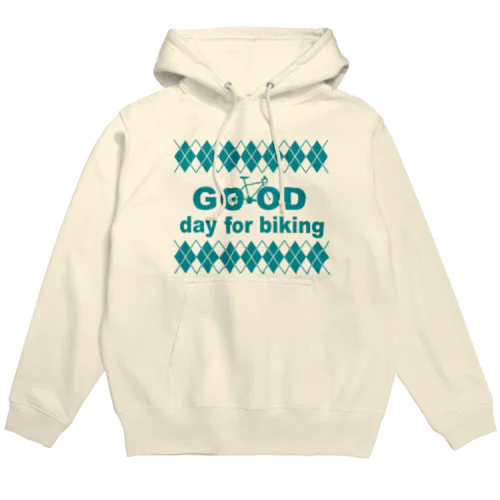 チャリロゴアーガイル(mint) Hoodie