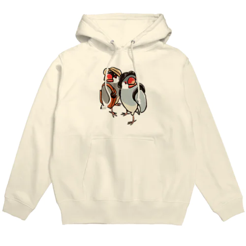 文鳥ちゃん知らない街を探検 Hoodie