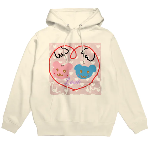 くまちゃんのLoveカップル Hoodie