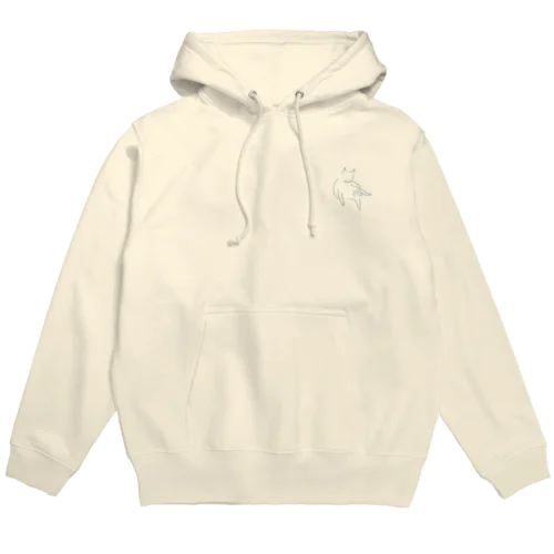 おっさん座りねこ（青） Hoodie