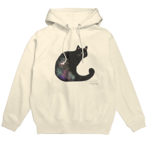 クロネコ 水彩 Hoodie