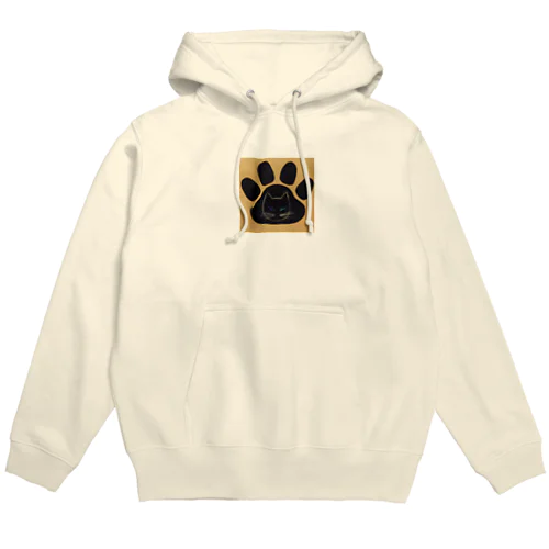 チェコ　足跡ウィンクねこ Hoodie