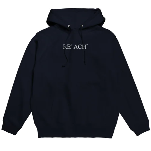 REﾞACHﾞ(小) 白文字 Hoodie