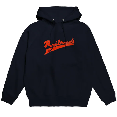 Railroadsロゴタイプ　あか Hoodie