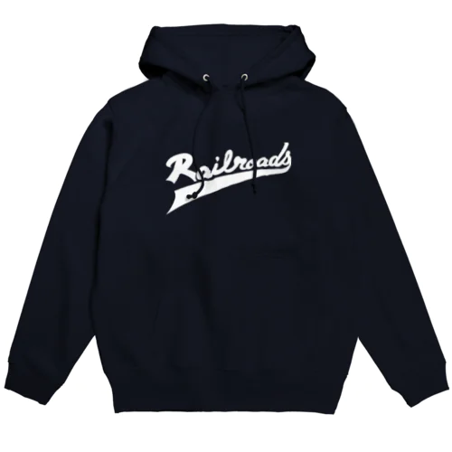 Railroadsロゴタイプ　しろ Hoodie