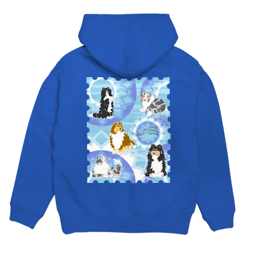 Five colors of Shetland Sheepdogs.～Turquoise～ パーカー