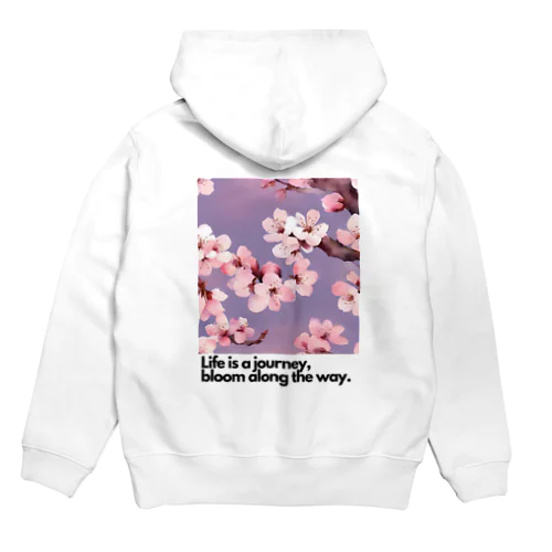 朝もやと桜 Hoodie