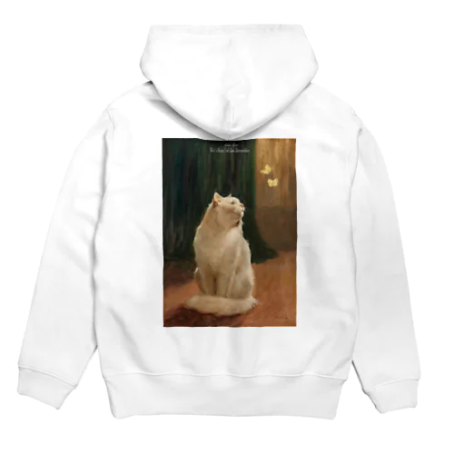 アルトゥール・ヘイヤー　Weiße Katze Und Zwei Zitronenfalter Hoodie