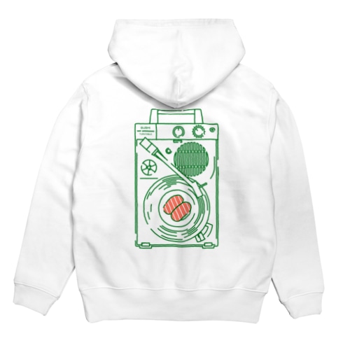 レコードプレーヤーで廻る鮨 Hoodie
