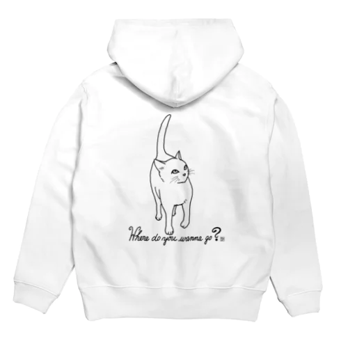 猫ちゃんとどこに行こうか Hoodie