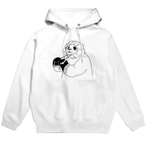 パーカーのヒモぎゅってするパンダ Hoodie