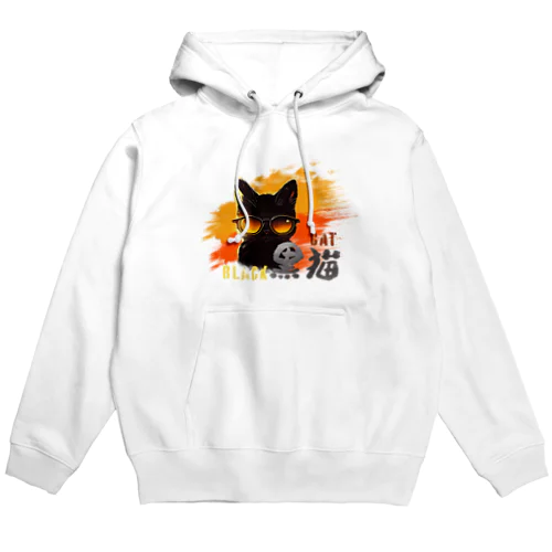 サングラス黒猫【淡色系アパレル】 Hoodie