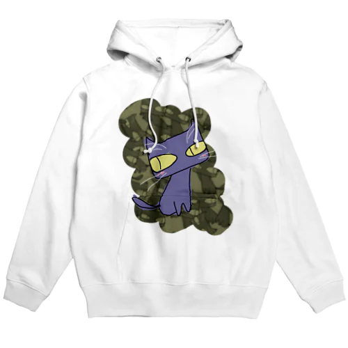 四角い顔のネコ Hoodie