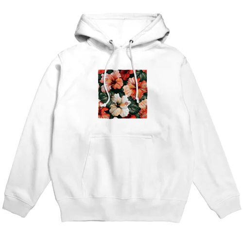 色合い鮮やか花ハイビスカス Hoodie