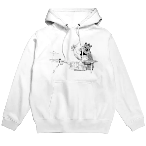 カエルのドラマー Hoodie