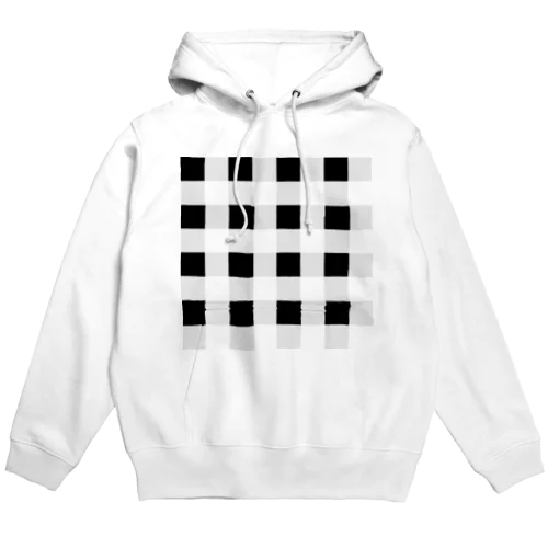 白黒チェック Hoodie