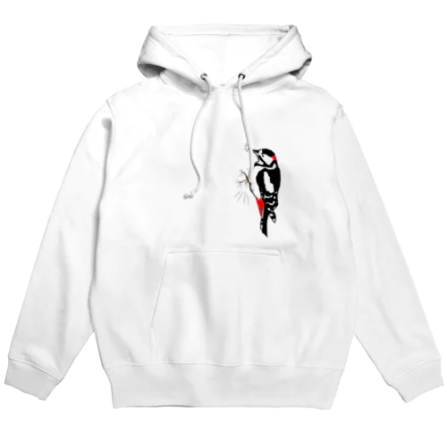 キツツキ はりついた Hoodie