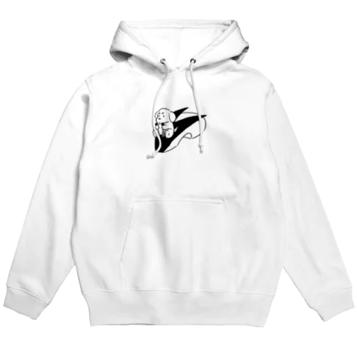 りんごの乗り物と犬 Hoodie