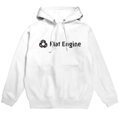 Flat Engine Logo（Black） Hoodie