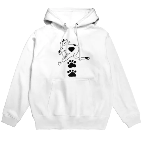 冬の猫文字パーカー Hoodie