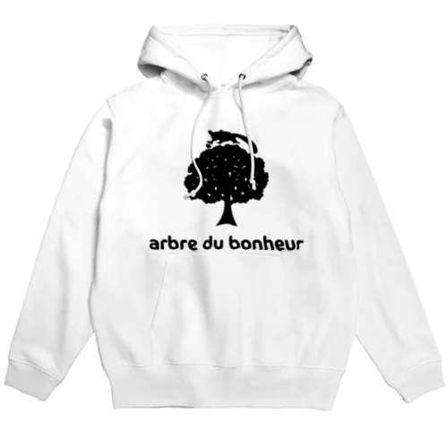 arbre du bonheur ロゴ ブラック Hoodie