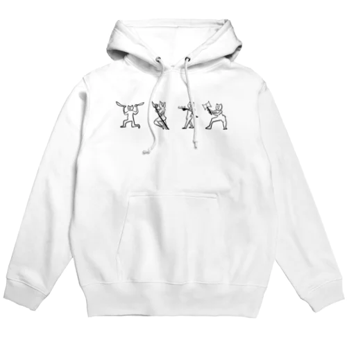 スタイルの良い猫パーティ Hoodie