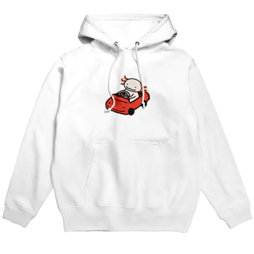 ごきげんなウーパールーパー（くるま） Hoodie