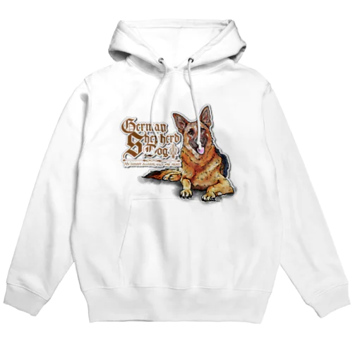 ジャーマンシェパード 前面プリントシャツ＜淡色＞ Hoodie