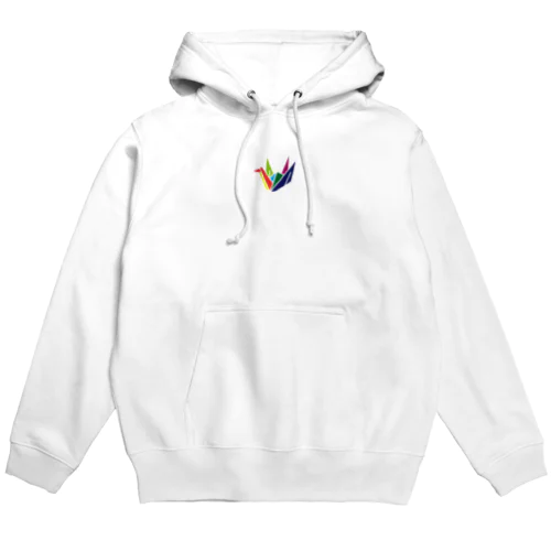 カラフル折鶴文字なし Hoodie