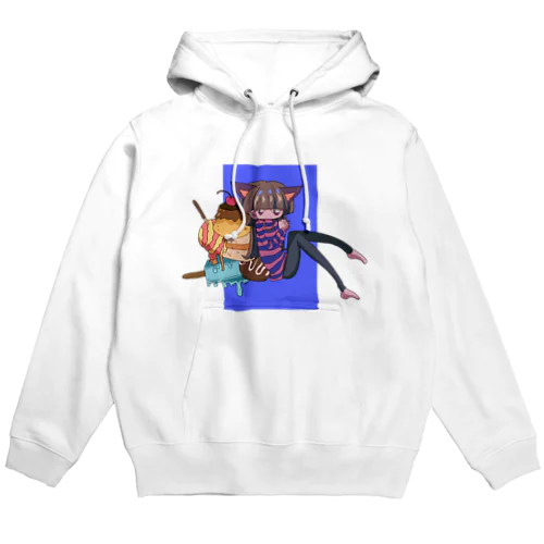 ジトメウルフちゃん(Blue) Hoodie