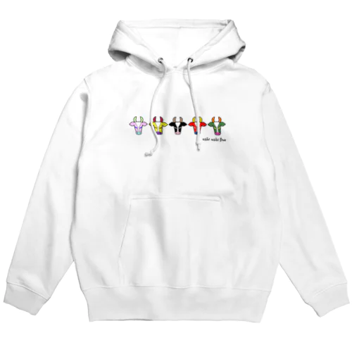 ウシウシファイブ／白 Hoodie