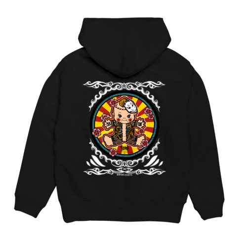 胸割りちゃん 狐面 虎 Hoodie