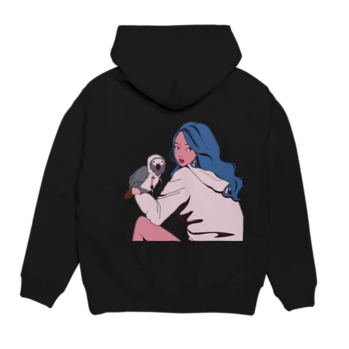 女の子とヨウム Hoodie