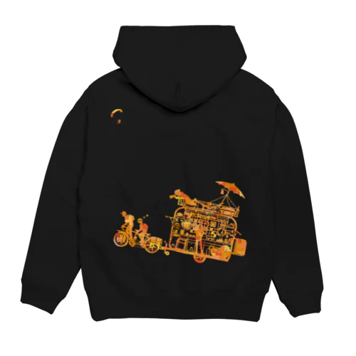 チャリ・デ・キャンプ　オレンジモザイク Hoodie