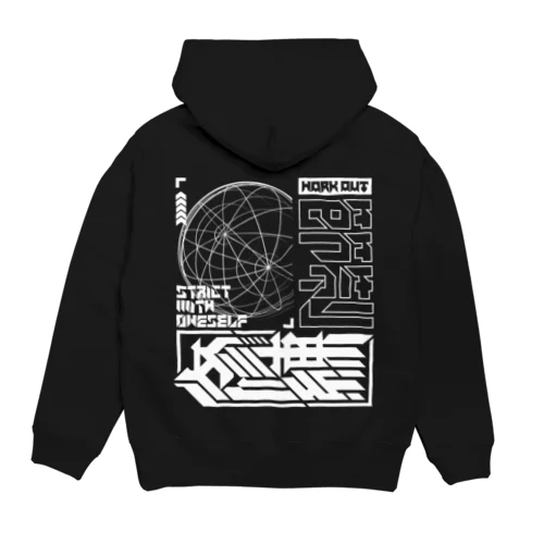 Y2K[節制/修練/STRICT WITH ONESELF/WORK OUT] Hoodie