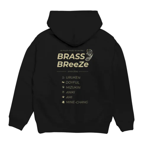 BRASS BReeZeオリジナルパーカー(ベージュロゴ) 후디