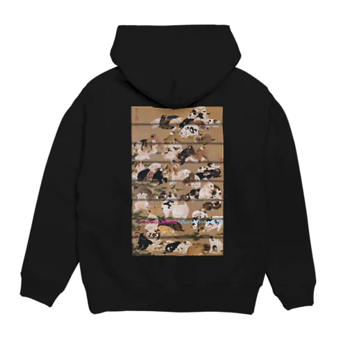 伊藤若冲 【世界の名画】 百犬図 犬 イヌ 子犬 日本画 花鳥画 奇想派 絵画 美術 Hoodie