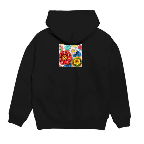 フラワー3D風 Hoodie