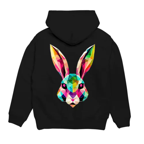 カラフルなウサギ Hoodie