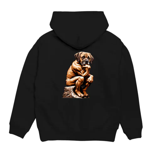 【Thinks】考える犬 Thinking Dog Hoodie