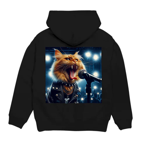 ヘビメタシャウト猫 Hoodie