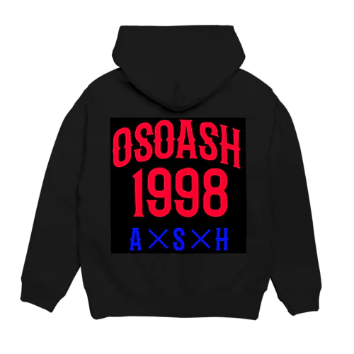 OSOASHバックプリントブラック Hoodie