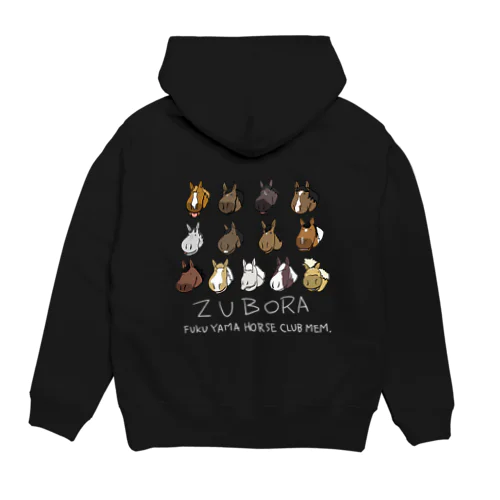 福山ホースクラブメンバーホワイトレター Hoodie