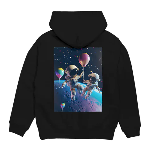 風船で宇宙にいった宇宙飛行士 Hoodie